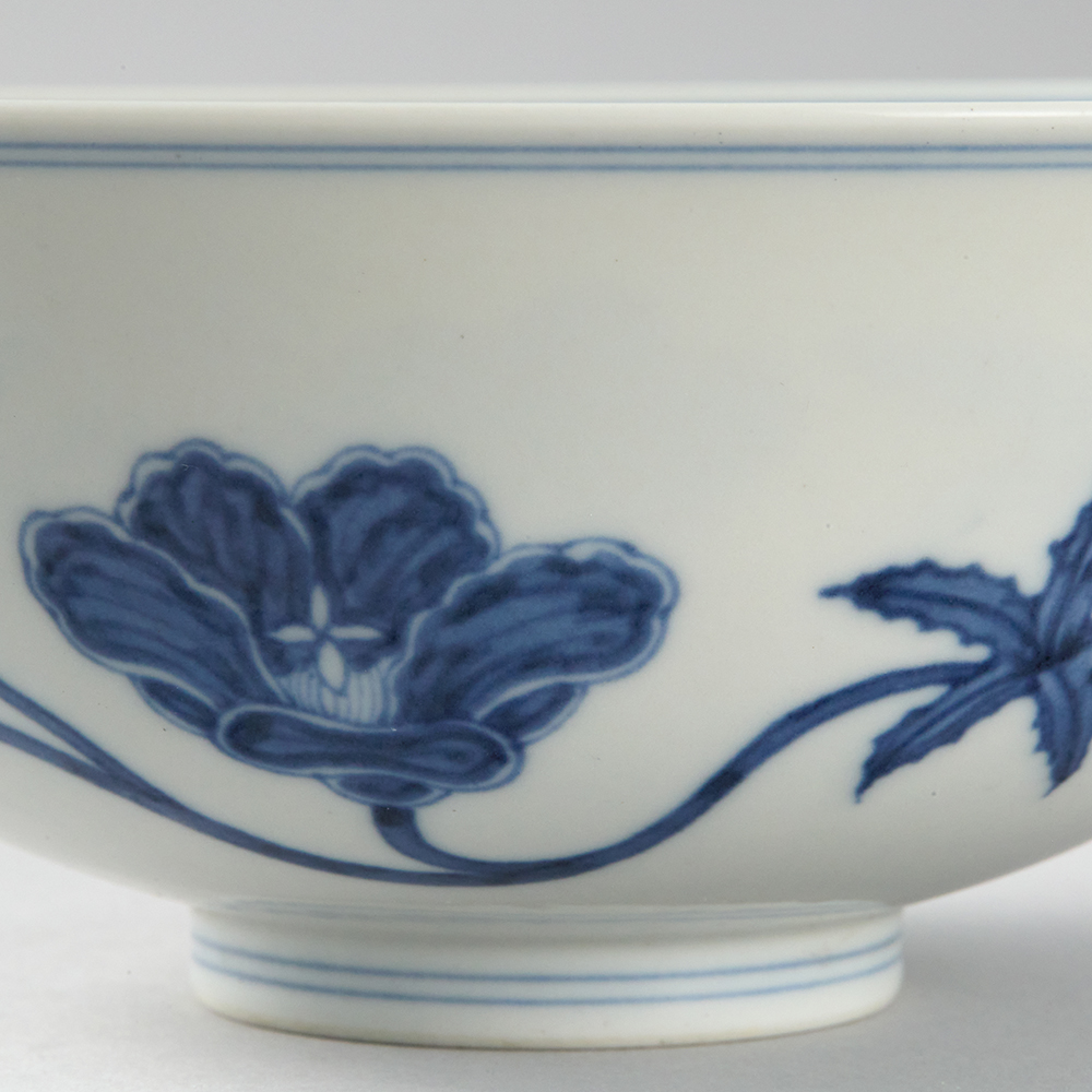 Lot1029 An Exquisite Blue and White Flower Pattern Bowl Ming Dynasty, Chenghua Six-character Mark& Period(1465-1487)