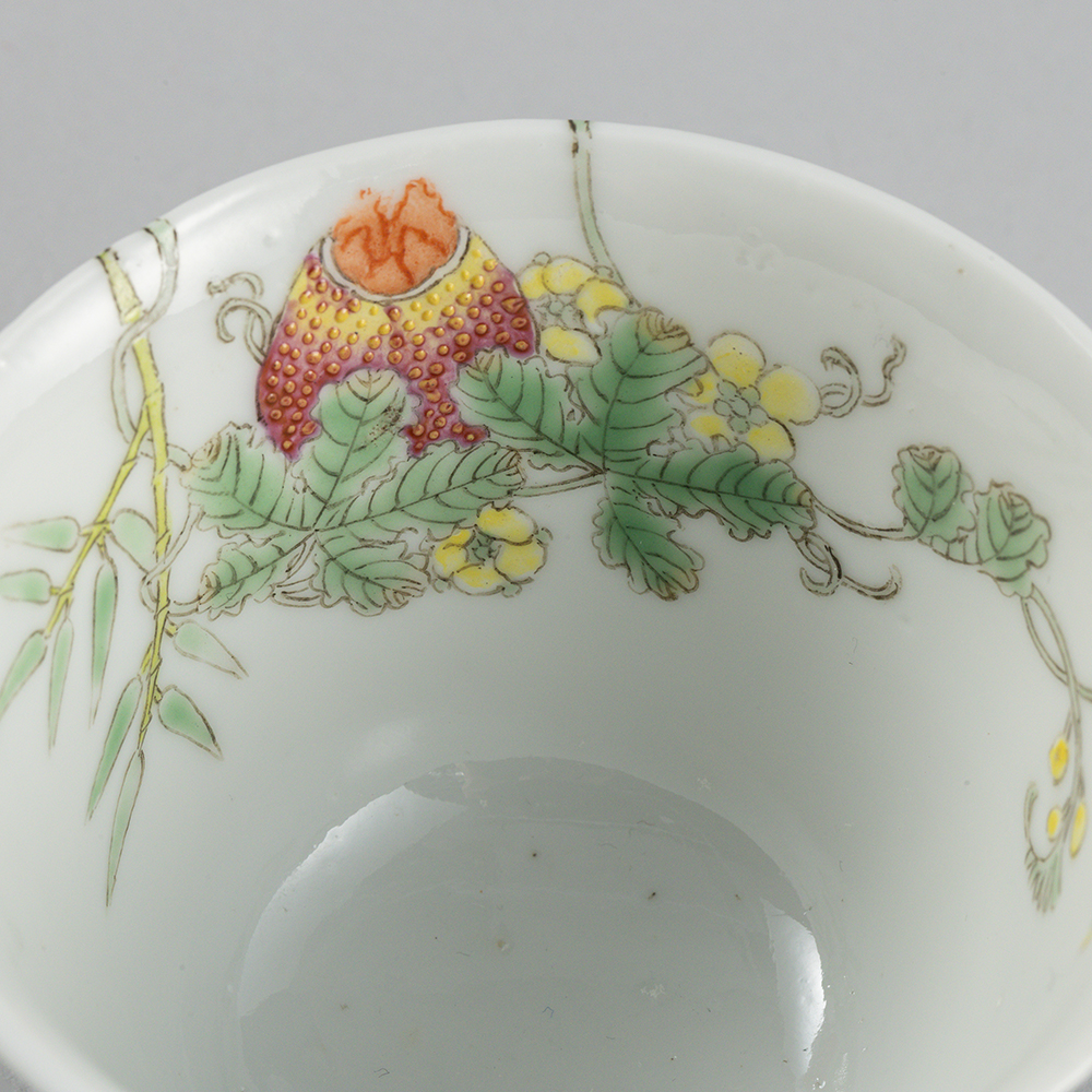 Lot1055 A FAMILLE ROSE ‘BALSAM PEAR’ BOWL, HONGXIAN MARK,Republic period(1915-1916)